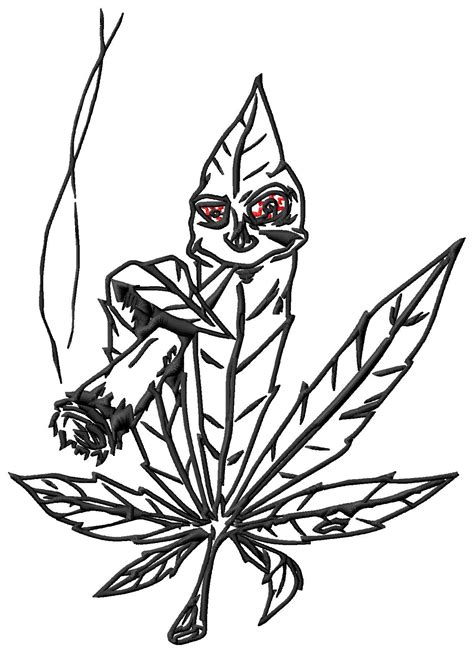 Weed Leaf Drawing at GetDrawings | Free download