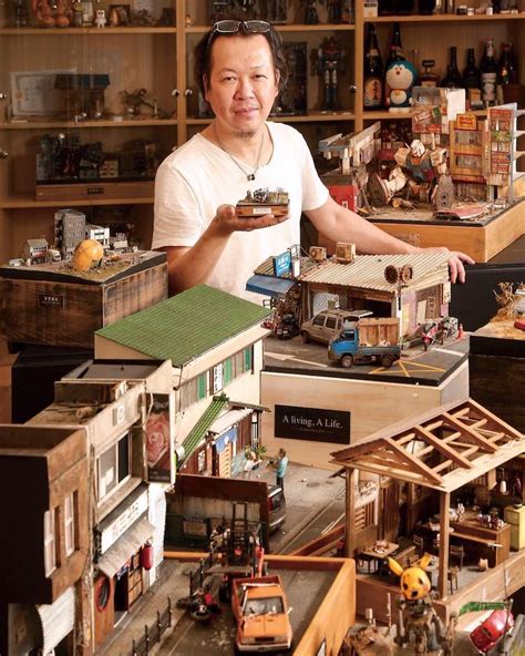 A diorama artist creates miniature replicas of real locations as a ...