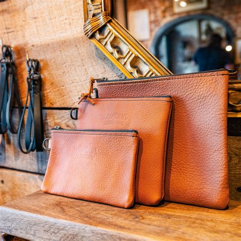 Leather Zipper Pouches - Axe and Awl Leatherworks