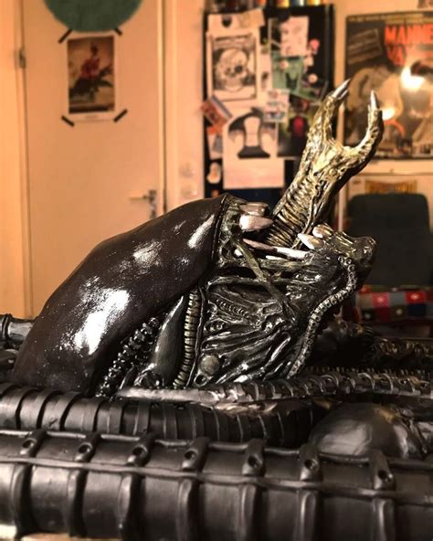 Framed Alien/H.R. Giger sculpture done. (Almost) | Horror Amino