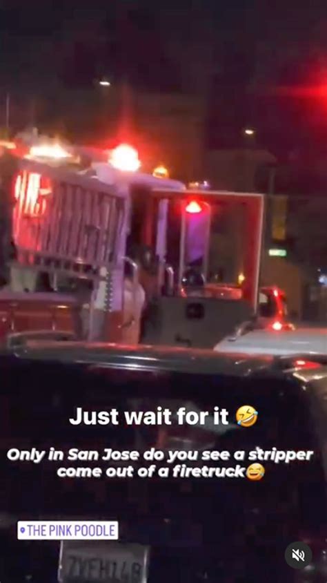 Bikini clad woman exits 'frat party' fire truck into strip club | New