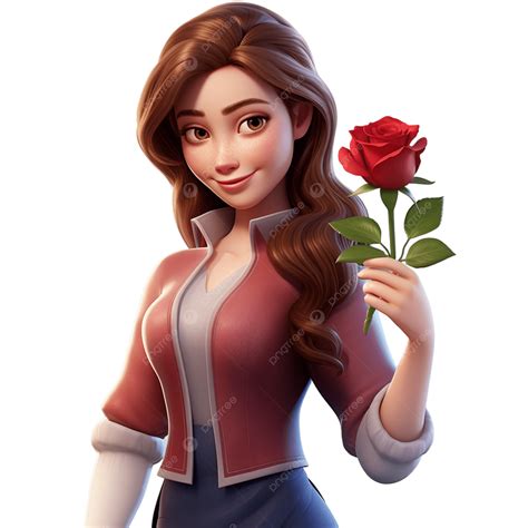 Disney Princess Belle Holding A Beautiful Rose Radiating Elegance And