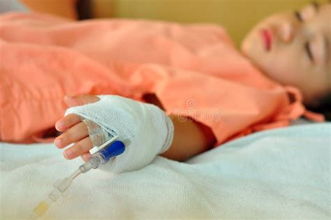 Sick Kid Sleeping in Hospital Stock Photo - Image of sick, sleep: 21464260