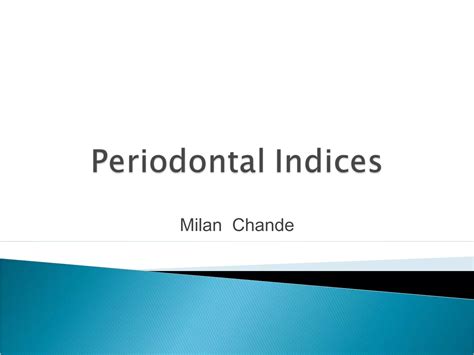 Periodontal indices and dental imaging | PPT