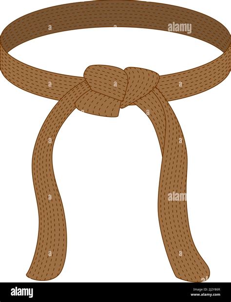 Karate belt light brown color isolated on white background. Design icon ...