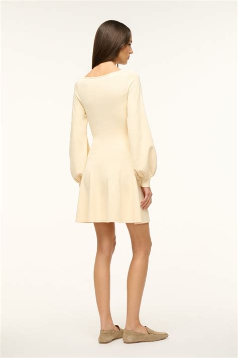 STAUD CLAUDE DRESS BUTTERCREAM