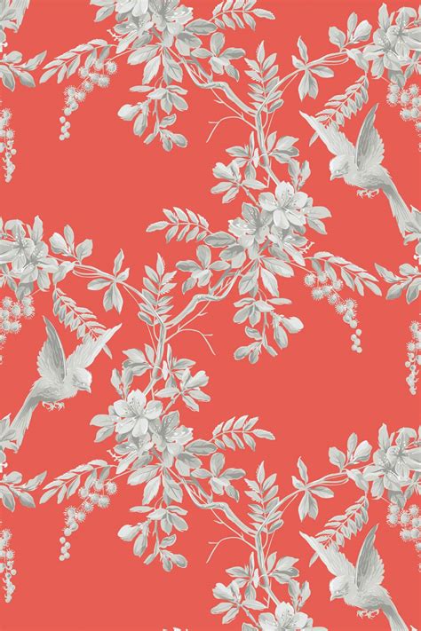 Red bird Peel and Stick Wallpaper or Non-pasted