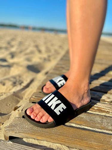 Купити Жіночі Пляжні Тапочки Резиночі Тапки Найк Nike Black Logo Full ...