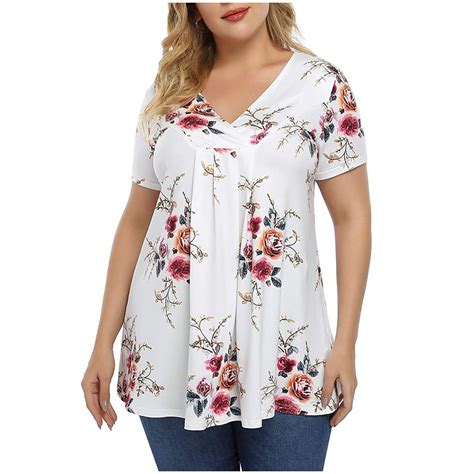 summer saving wycnly womens tops  size vintage pleated swing tunic