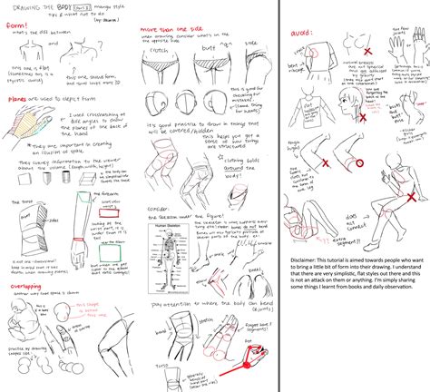 tutorial drawing  body part  form  akimiya  deviantart