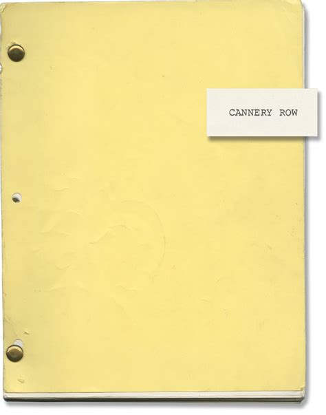 Cannery Row | John Steinbeck, David S. Ward, Debra Winger Nick