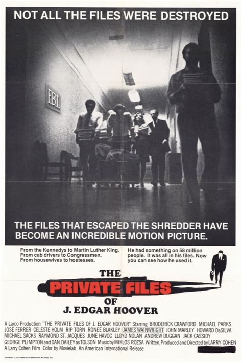 The Private Files of J. Edgar Hoover Movie Posters From Movie Poster Shop