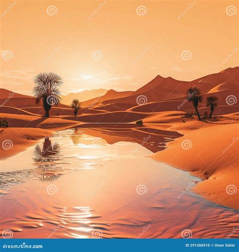 Desert Mirage - a Captivating Illusion in the Sahara Desert Stock ...