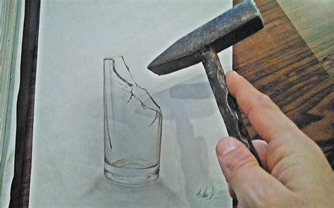 3d Glass Drawing at PaintingValley.com | Explore collection of 3d Glass