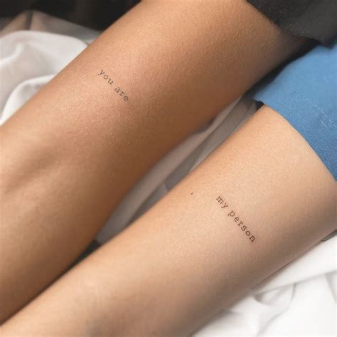 tiny matching tattoos  couples  design idea