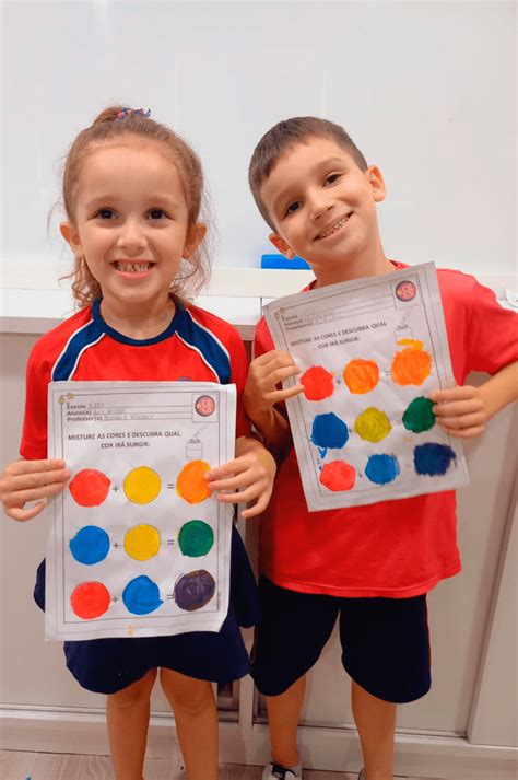 Atividade sobre as cores primárias e secundárias - Colégio CECS