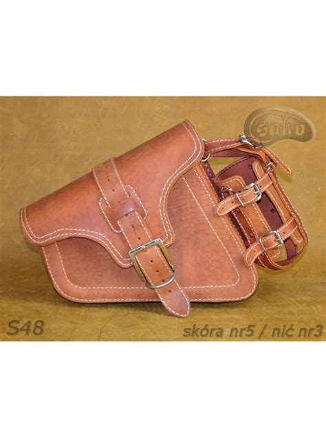 Кофр на маятник из кожи M1948 orange Harley Davidson Sportster. Кофры ...