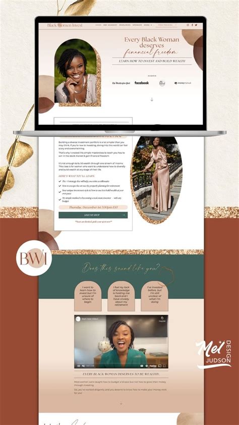 brand website design inspiration  money coaches finance coaches