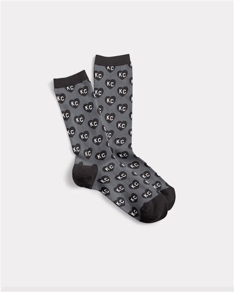Charlie Hustle Unisex Black & Grey KC Heart Sock | CHARLIE HUSTLE