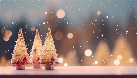 Premium Photo | Cute Christmas decorations and bokeh lights