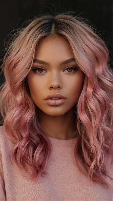 Pink Hair Color Ideas for Tan Skin 37 | Pink peach hair, Hair color ...