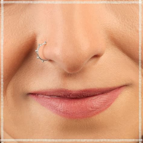 18 Gauge Nose Ring Nose Hoops Indian Nose Ring Silver - Etsy