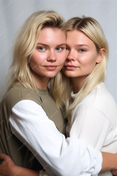 premium ai image  young lesbian couple    camera