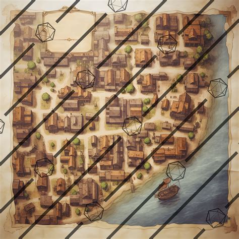 5 Instant Downloadable Dnd Town Maps for D&D Role Playing Map for ...