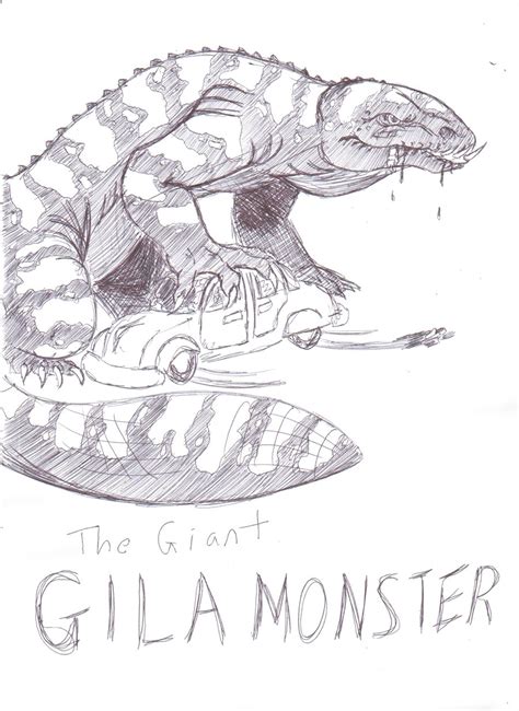 Gila Monster Sketch at PaintingValley.com | Explore collection of Gila ...
