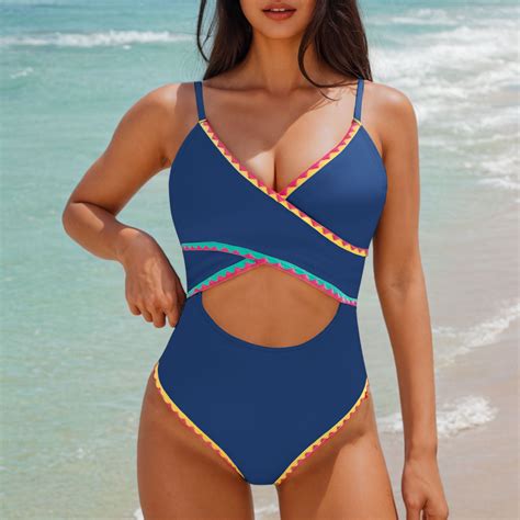 pstuiky Plus Size Swimsuit for Women, Backless Strap One Piece Swimsuit