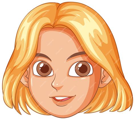 Premium Vector | Smiling Blonde Cartoon Character