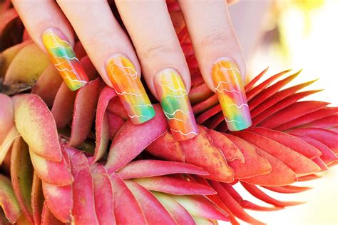 Get Ready To Glow With These Tropical Nail Designs Inspired By The Tropics