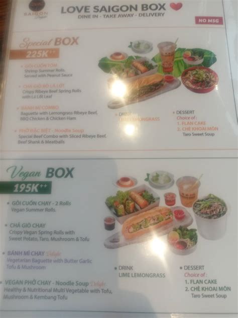Menu at Saigon Delight - Sumarecon Mall Serpong restaurant, Tangerang