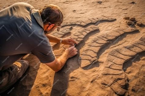 O Que É Um Paleontólogo - Trabajo de paleontología paleontólogo examinando un suelo fosilizado ...