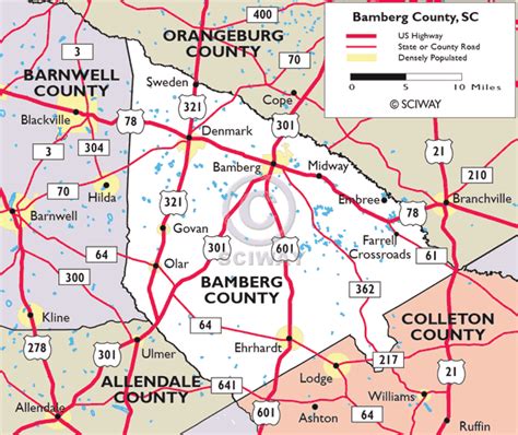 Bamberg Places - Cities, Towns, Communities near Bamberg, South Carolina