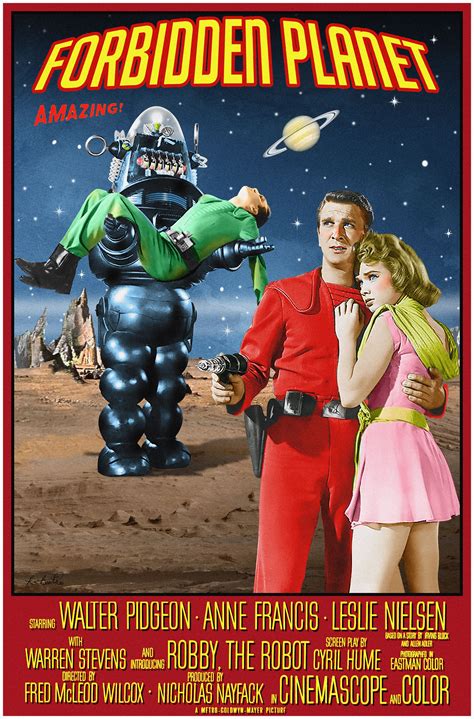Forbidden Planet Posters, by Robert Bertie | Classic sci fi movies, Sf