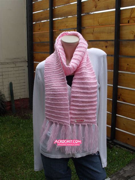 Chalina escalonada de enteros y medios puntos – Blog Acrochet