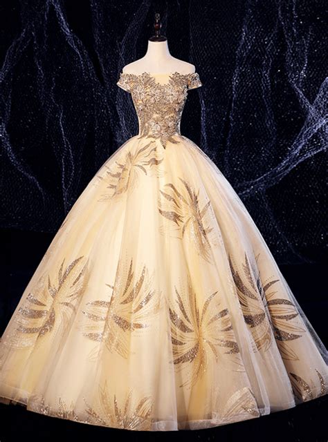 For You Next Prom Dance Light Champagne Ball Gown Tulle Butterfly