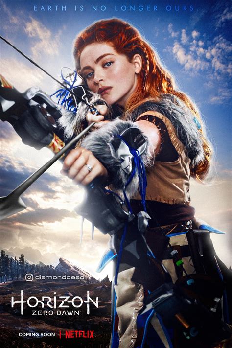 Horizon Zero Dawn starring Sadie Sink as Aloy by diamonddead-Art on