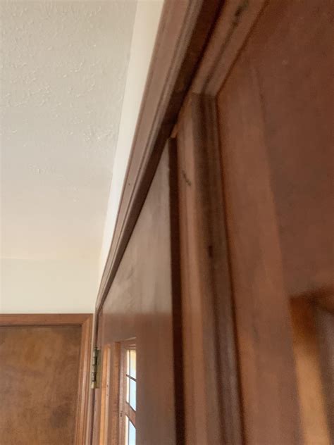 Quick fix for top corner of door sticking out? : r/DIY