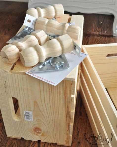 DIY crate side table for easy storage - Jennifer Rizzo