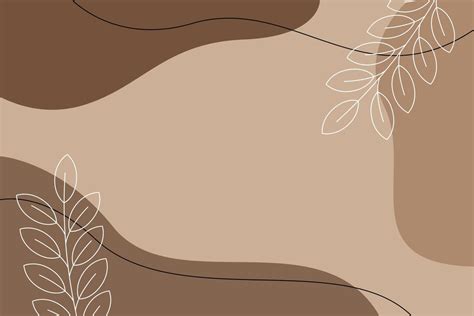 fondo ondulado abstracto marron pastel  hojas  vector en