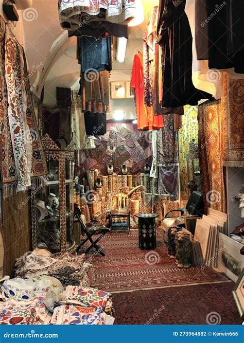 Cultural Art Clothing Shop in the Local Market in Jerusalem, Israel