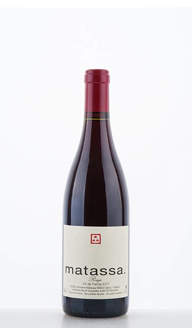 Matassa Rouge 2017 – Matassa » LEBENDIGE WEINE