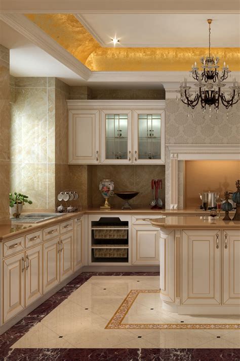 Full solution of solid wood kitchen cabinets for villa house apartments