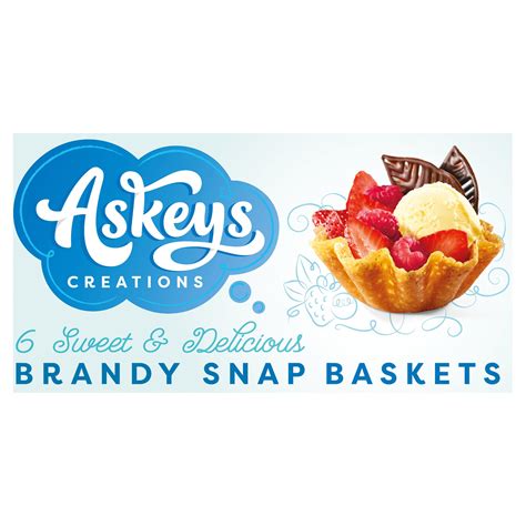 Askeys Creations 6 Sweet & Delicious Brandy Snap Baskets | Ice Cream