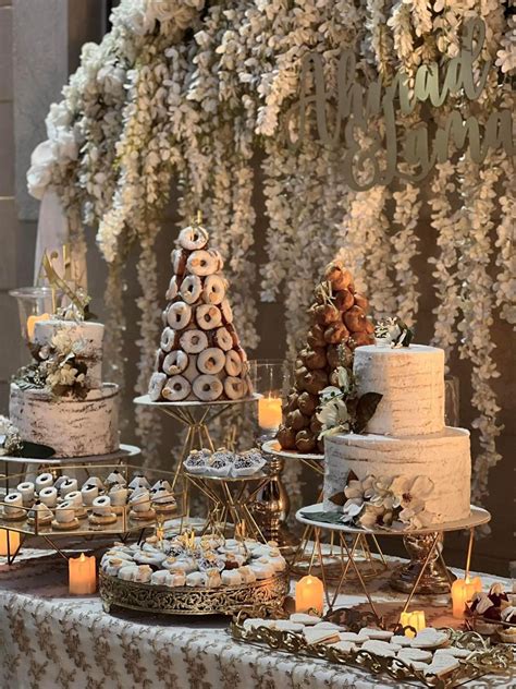wedding celebration dessert table