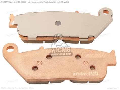 06455MGSD31: Pad Set,fr Honda - buy the 06455-MGS-D31 at CMSNL