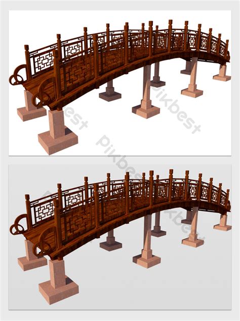 Curved Bridge Model Decors & 3D Models | SKP Free Download - Pikbest