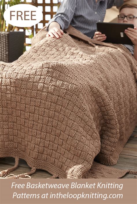 Basketweave Blanket Knitting Patterns - In the Loop Knitting